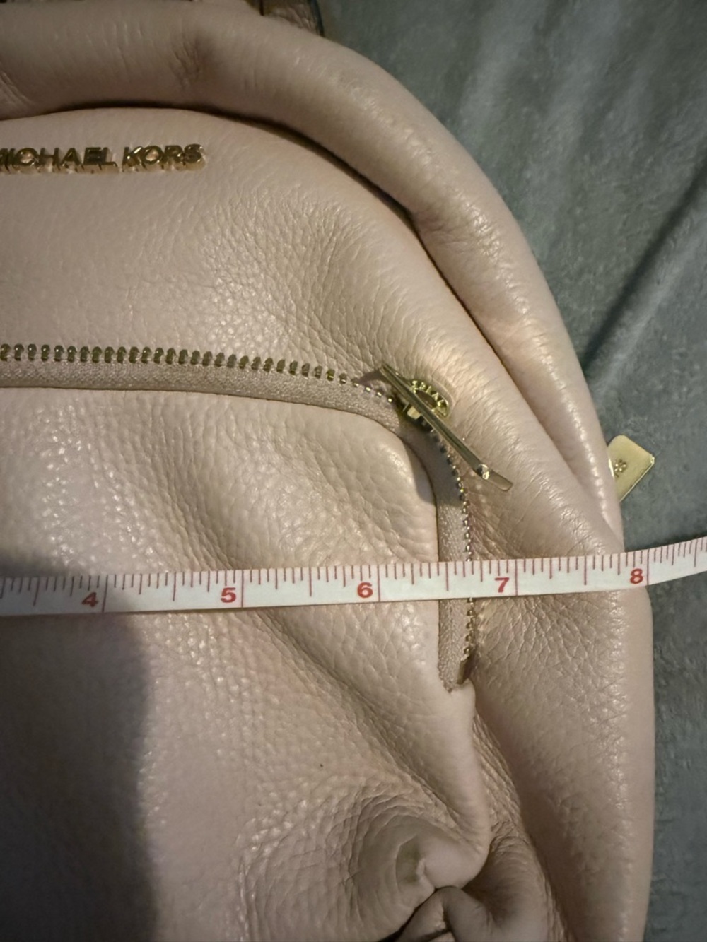 Michael Kors Blush Leather Backpack - Picture 10 of 11